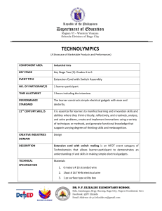 Extension Cord Assembly: Technolympics Event Guidelines