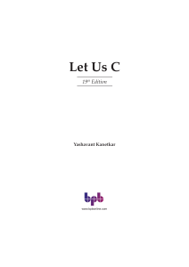 Let Us C: 19th Edition - C Programming Textbook