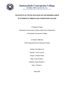 TikTok Affiliates & Student Spending Habits: A Research Paper