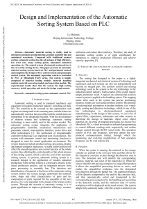 Automatic Sorting System Design Based on PLC