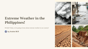 Extreme Weather in the Philippines: A Kid's Guide