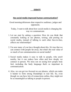 Social Media: Improved Communication or Not?
