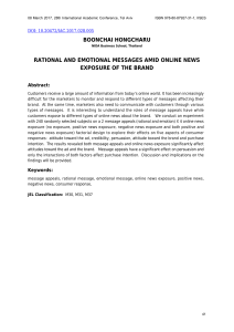 Rational & Emotional Messages in Online News: Brand Exposure