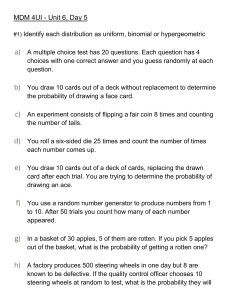 Probability Distributions Worksheet - High School