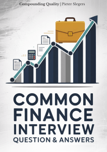 Finance Interview Q&A: Valuation, Ratios, DCF, and More