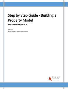 ARGUS Enterprise: Building a Property Asset Model Guide