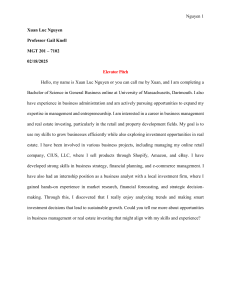 Xuan Nguyen's Elevator Pitch: Business & Real Estate