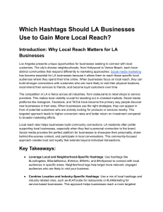 LA Business Hashtag Guide: Boost Local Social Media Reach