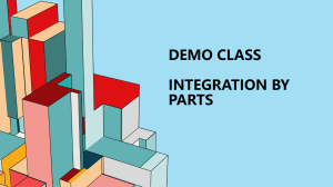 Integration by Parts: Calculus Presentation