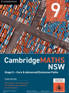 CambridgeMATHS NSW Stage 5 Year 9 Textbook: Core & Advanced Maths