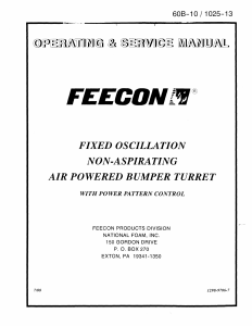 Feecon Fixed Oscillation Bumper Turret Manual - Operation & Service