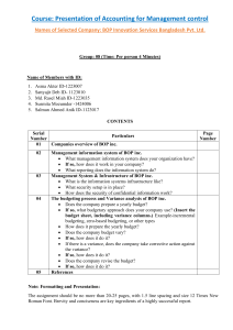 Accounting for Management Control: BOP Innovation Services