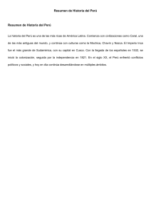 Resumen de Historia del Per&uacute; - 2025