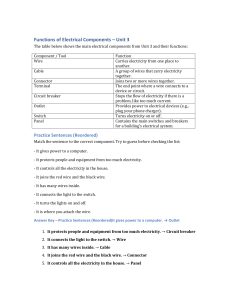 Electrical Components & Functions: Unit 3 Study Guide with Practice