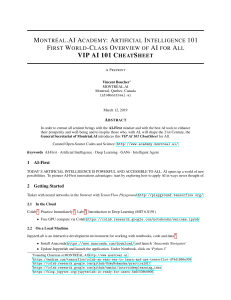 AI 101 Cheat Sheet: Artificial Intelligence Overview
