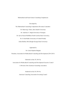 Multicultural & Social Justice Counseling Competencies
