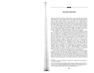 Maggie Nelson: The Art of Cruelty, Violence & Avant-Garde Aesthetics