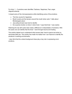 Emotion & Microexpression Identification: Student Learning Reflection