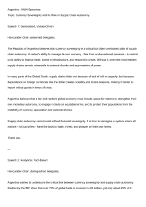 Argentina MUN Speeches: Currency Sovereignty & Supply Chains