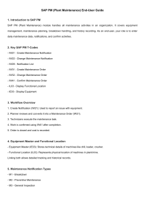 SAP PM End-User Guide: Plant Maintenance Overview