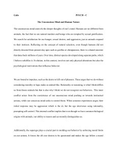 The Unconscious Mind & Human Nature: A Freudian Perspective