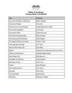 Battle of the Books 2025-26: Primary Book List
