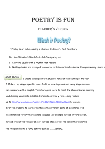 Poetry Teaching Guide: Definitions, Examples & Activities
