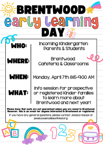 Brentwood Kindergarten Info Session: April 7th