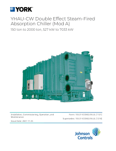 YHAU-CW Chiller Manual: Installation, Operation, Maintenance