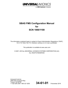 SBAS FMS SCN 1000/1100 Configuration Manual