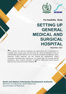 Hospital Pre-Feasibility Study: Setting Up a Medical Center
