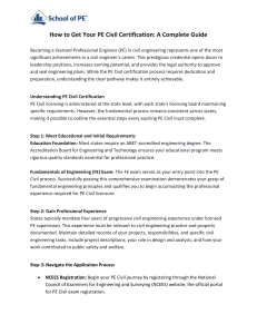 PE Civil Certification: A Complete Guide