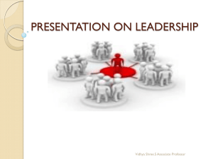 Leadership: Styles, Theories, and Models