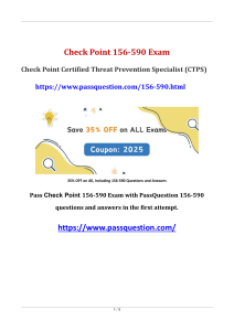 Check Point 156-590 Exam Prep: Threat Prevention Specialist