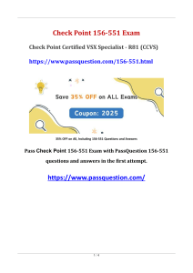 Check Point 156-551 Exam Questions - VSX Specialist R81