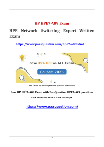 HP HPE7-A09 Exam Questions & Answers