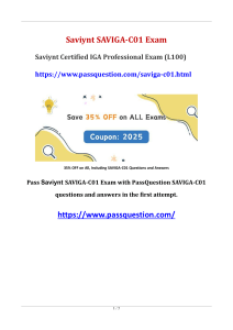 Saviynt SAVIGA-C01 Exam Questions & Answers