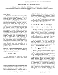 Sliding Mode Control for Urea Plant: A Comparative Study