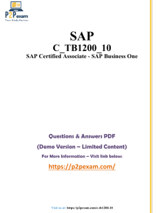 SAP C_TB1200_10 Exam Questions & Answers (Demo)