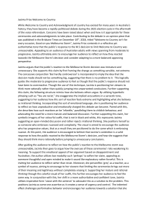 Jacinta Price Welcome to Country: Rhetorical Analysis & Persuasion