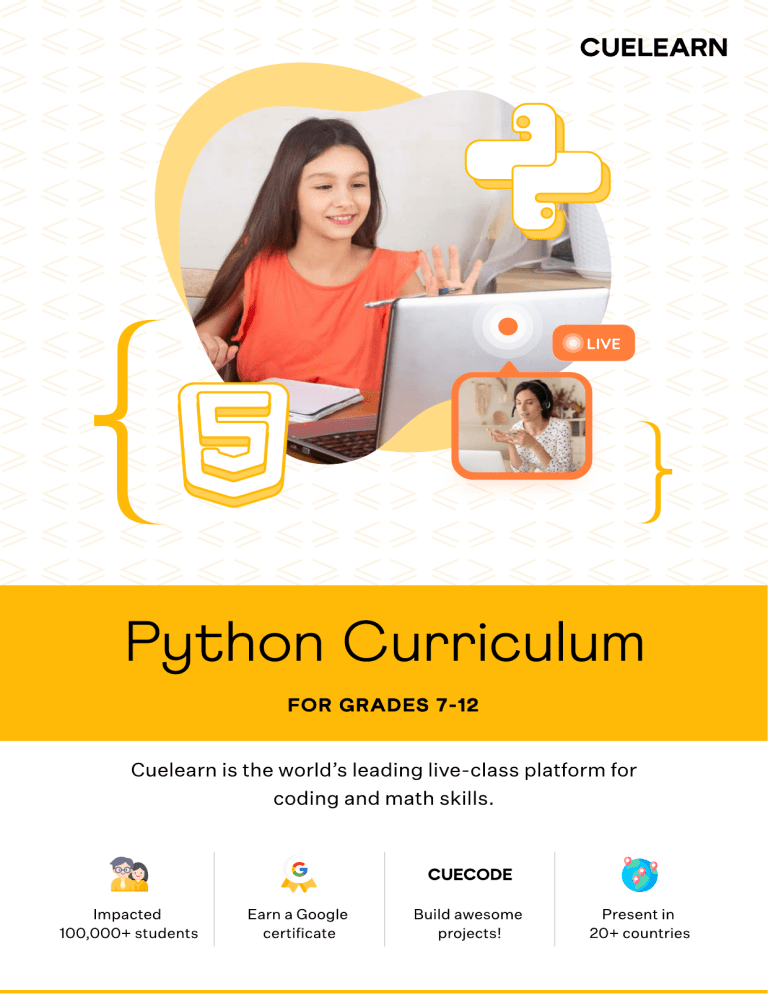 Python Curriculum for Grades 7-12