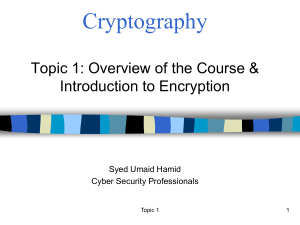 Cryptography: Introduction to Encryption