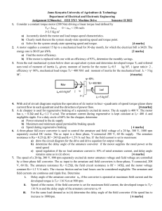 EEE 2513 Machine Drive Assignment - JKUAT Electrical Engineering