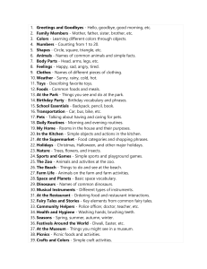 Curriculum Topics for Young Learners