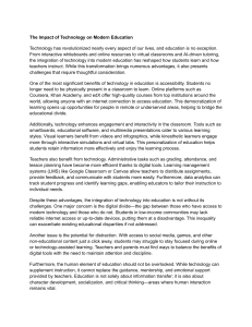 Technology's Impact on Education: Benefits & Challenges