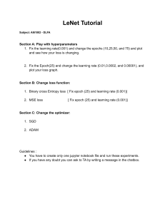 LeNet Tutorial: Hyperparameter Tuning & Optimization