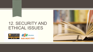 Security and Ethical Issues in Computing