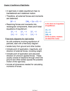 Equilibrium of Rigid Bodies: Statics & Mechanics Examples