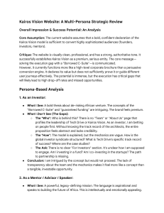 Kairos Vision Website Strategic Review: Multi-Persona Analysis