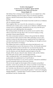 To Kill a Mockingbird Movie Review: Justice & Human Rights